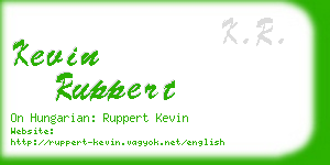 kevin ruppert business card